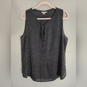 LOFT - L - BLACK WITH WHITE SPECKLES - TANK TOP